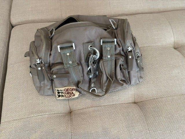 George Gina & Lucy bag, Sieraden, Tassen en Uiterlijk, Tassen | Damestassen, Ophalen of Verzenden, Gebruikt, Grijs, Handtas