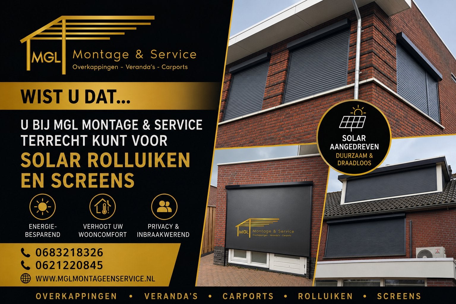 Solar Rolluiken & Screens - Energiebesparend & Draadloos, Ophalen, 100 tot 150 cm, Nieuw, Grijs