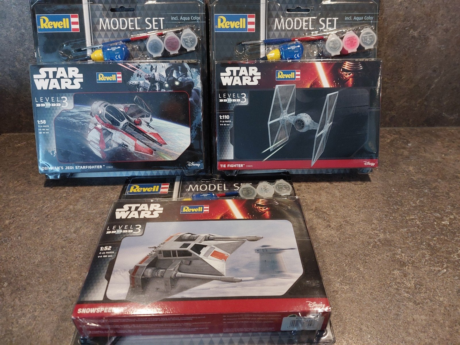 3 Revell Star Wars Modelbouwsets - Nieuw in doos, Ophalen of Verzenden, Nieuw, Revell