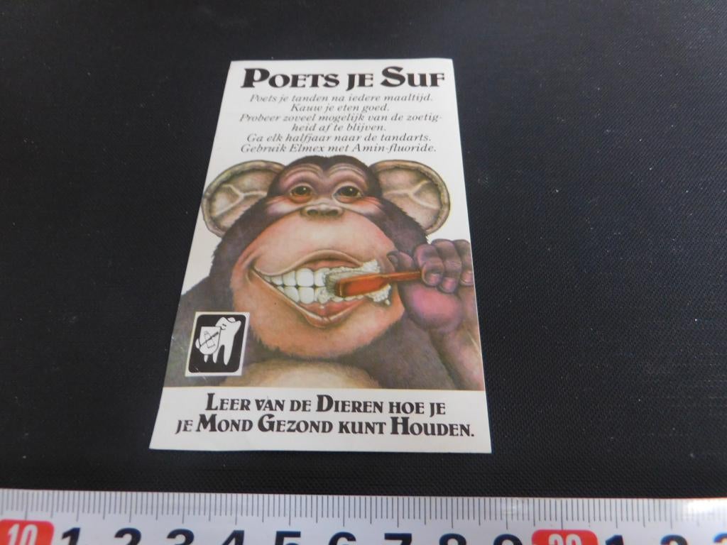 sticker Elmex  Poets je suf AAP, Verzamelen, Ophalen, Zo goed als nieuw