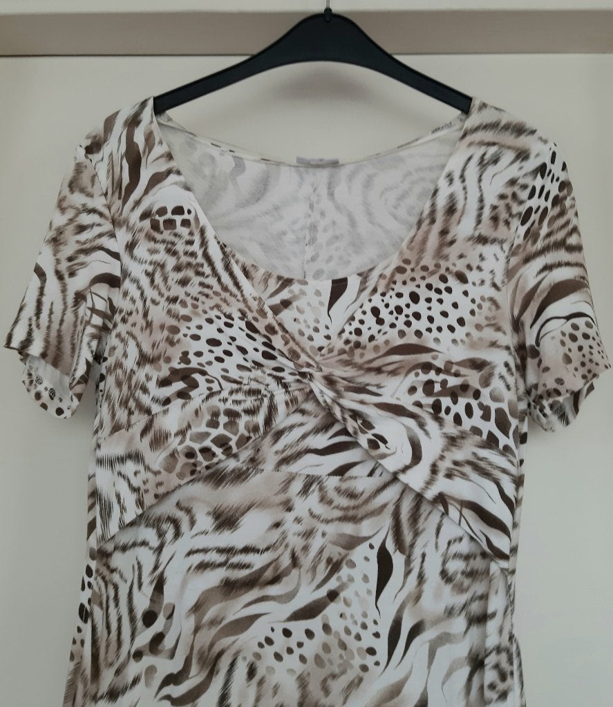Zomer jurk van Kingfield maat L. Gratis haar elastiekje., Kleding | Dames, Overige kleuren, Maat 42/44 (L), Ophalen of Verzenden