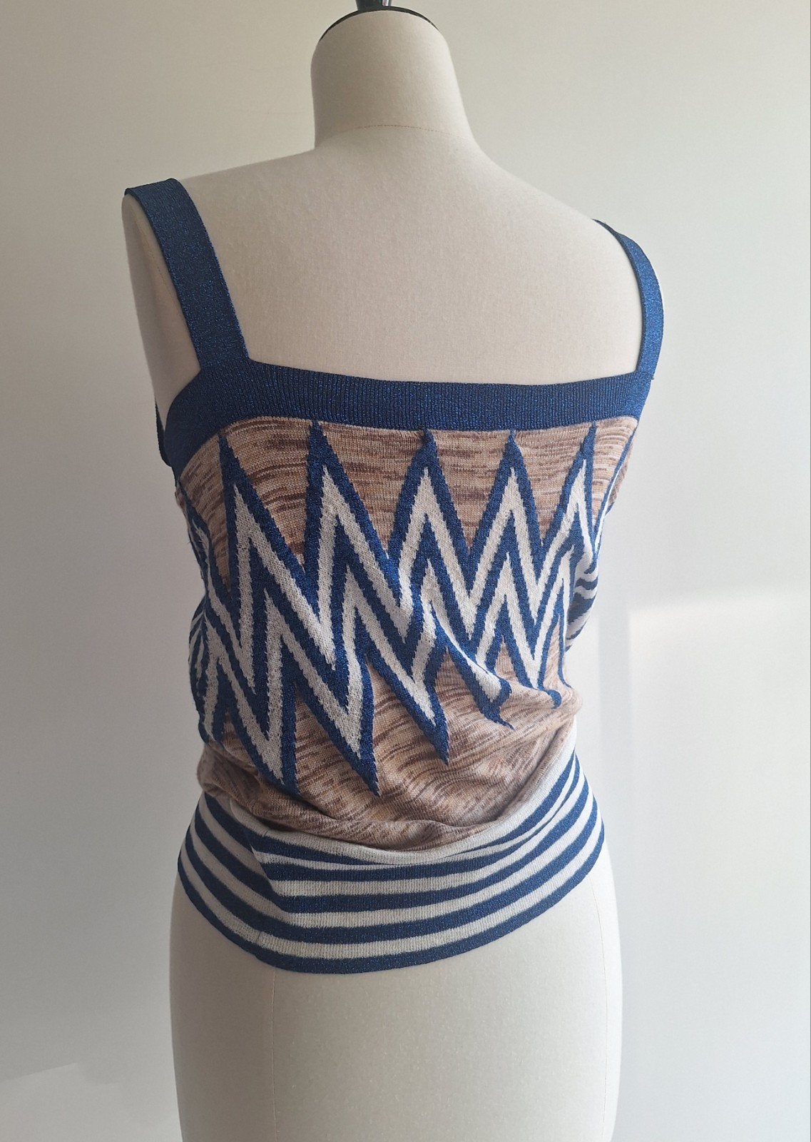 Missoni set Eley Kishimoto top mag ook apart gekocht knit, Maat 38/40 (M), Blauw, Ophalen of Verzenden, Zo goed als nieuw