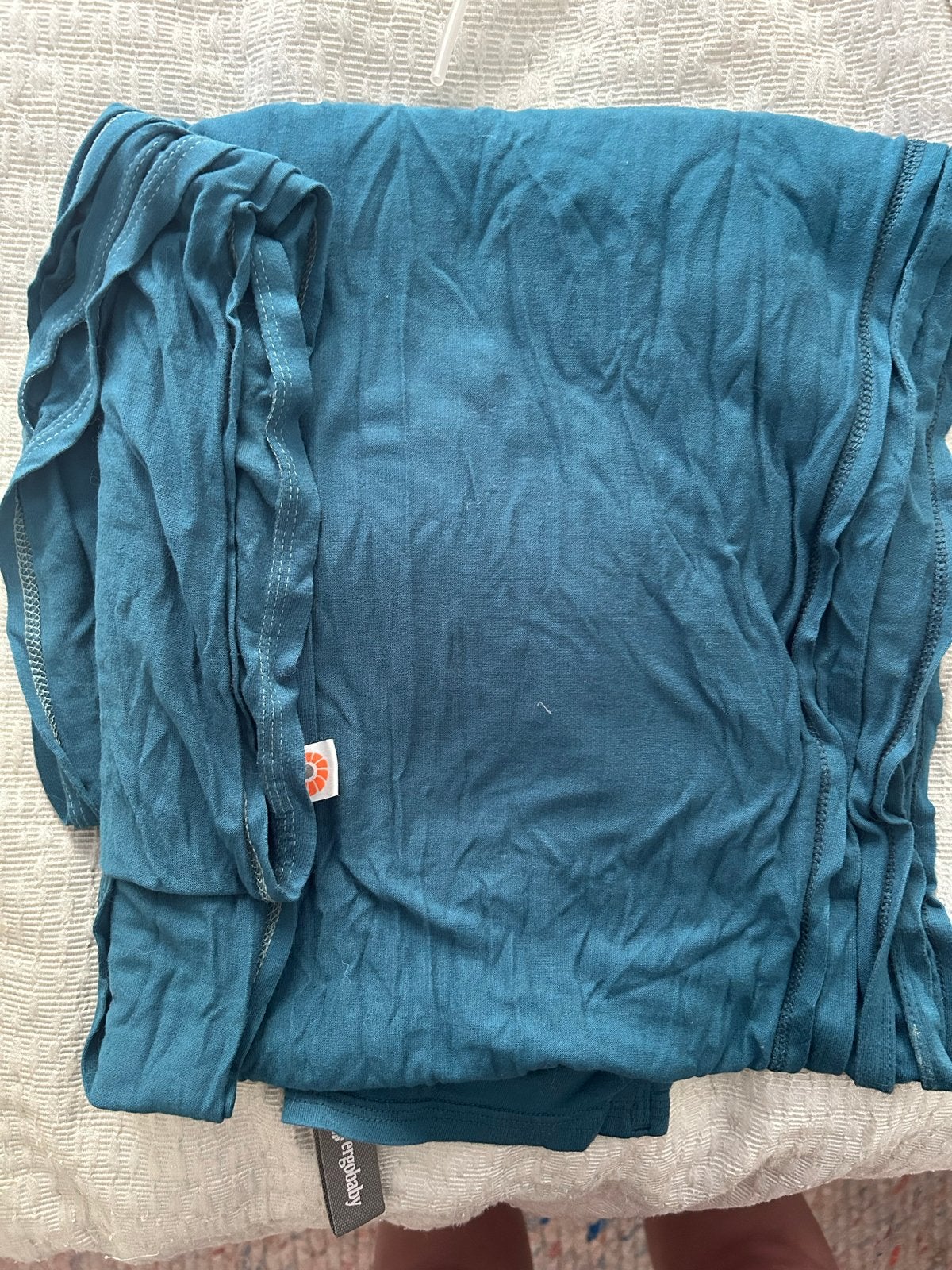 Ergobaby Aura Draagdoek - Amalfi Teal, Kinderen en Baby's, Babydragers en Draagdoeken, Draagdoek, Buik of Rug, Zo goed als nieuw