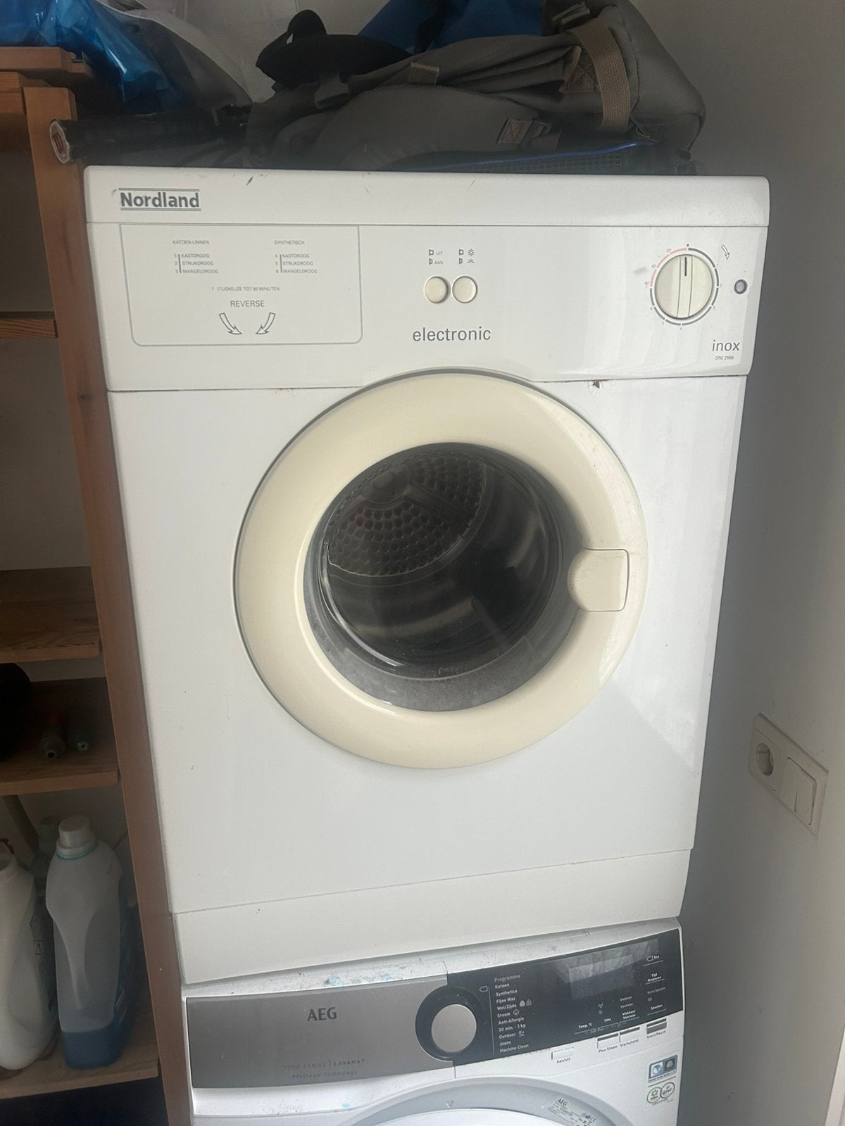 Wasdroger, Ophalen, Zo goed als nieuw, 1200 tot 1600 toeren, 85 tot 90 cm