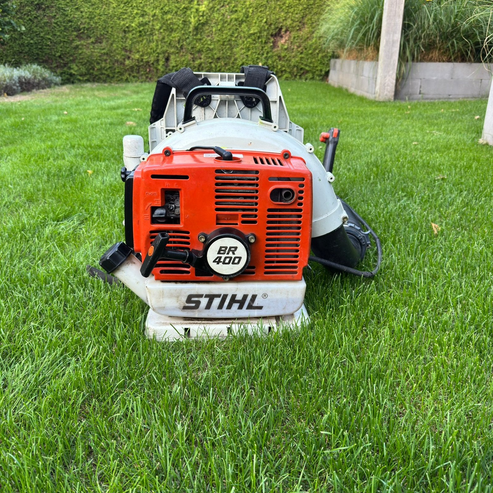 Stihl bladblazer BR400, Ophalen of Verzenden, Zo goed als nieuw, Benzine