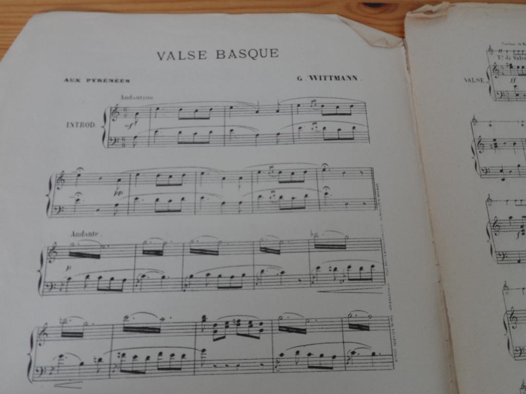 G. Wittmann - valse basque, Gebruikt, Ophalen of Verzenden, Artiest of Componist, Piano