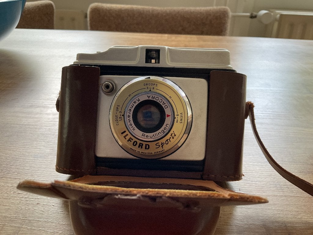 Ilford Sporti camera, Audio, Tv en Foto, Fotocamera's Analoog, Ophalen, Gebruikt, Compact, Overige Merken