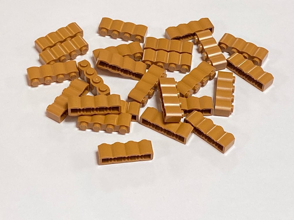 Partij 25x nieuwe 1x4 gegolfde stenen in diverse kleuren, Overige thema's, Lego, Nieuw, Ophalen of Verzenden