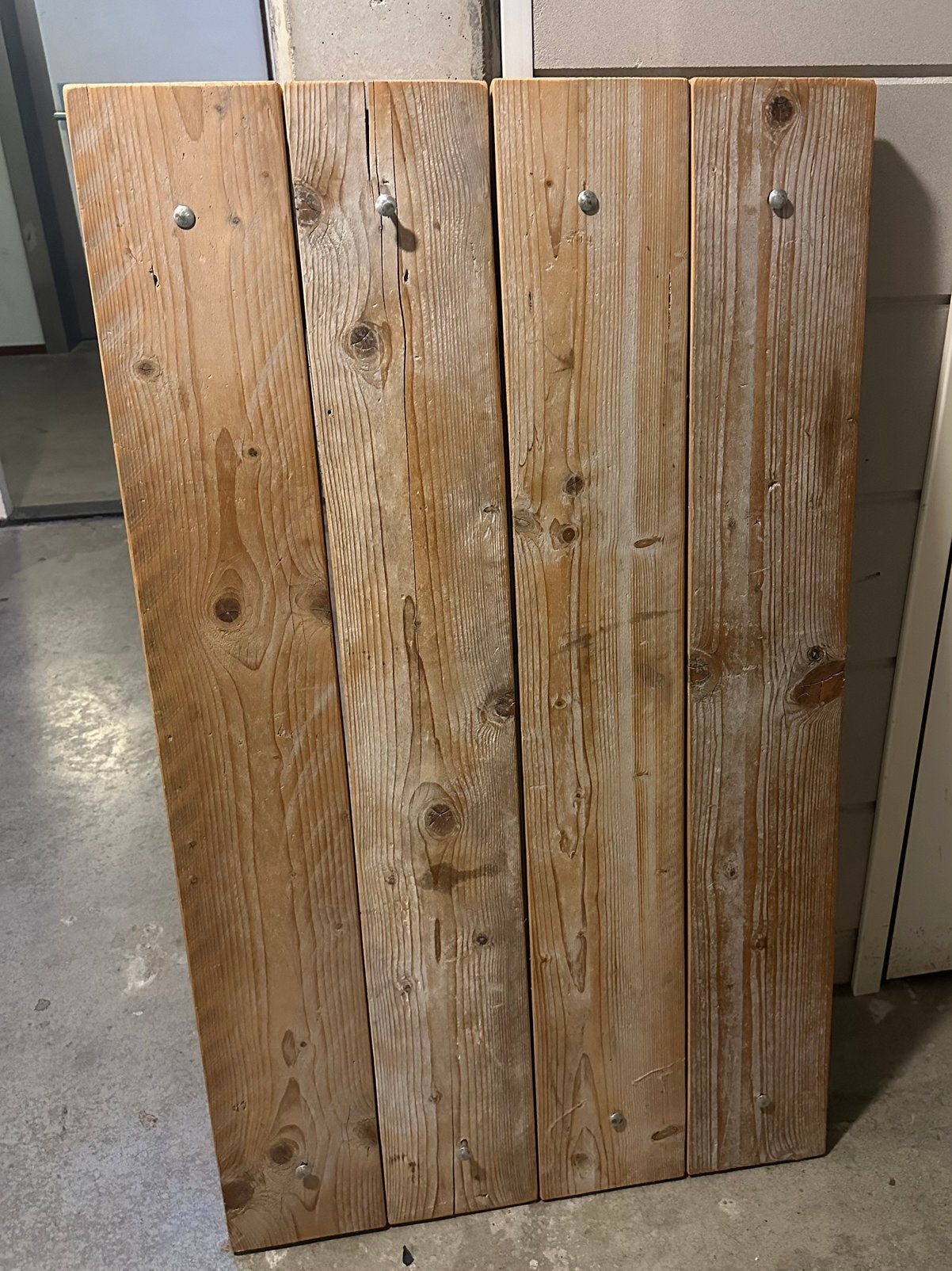 Steigerhouten tafel / bureau - 110x65x75 cm, Ophalen, Gebruikt, 110 cm, Hout
