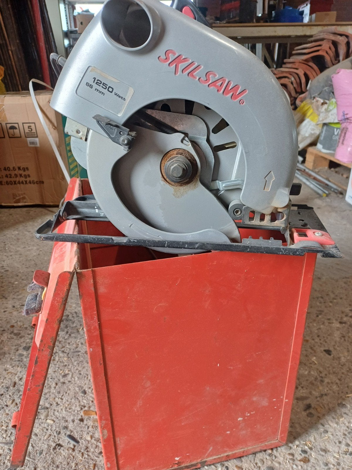 Skilsaw Cirkelzaag 1250 Watt - Gebruikt, Gebruikt, Cirkelzaag, 30 tot 70 mm, 1200 watt of meer