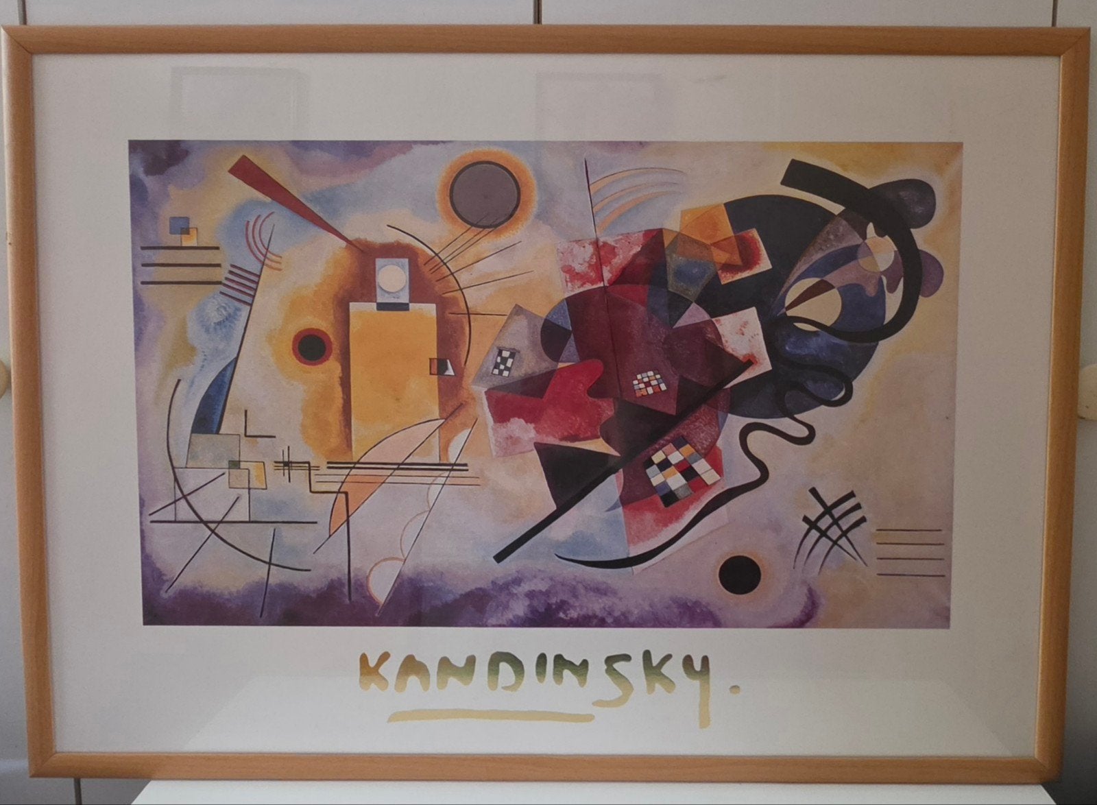 Kandinsky poster Geel-Rood-Blauw, Ophalen, Foto of Poster