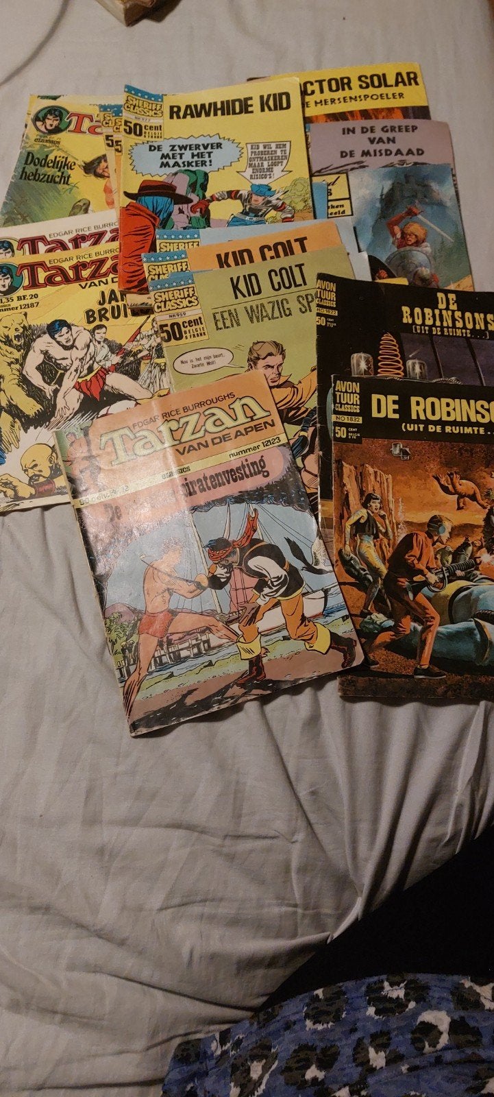 21 vitage strips o.a  Tarzan, avontuur, classic, Boeken, Meerdere comics, Ophalen of Verzenden, Gelezen, Europa