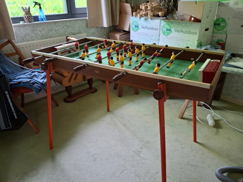 Tafelvoetbal inklapbaar/opklapbaar, Ophalen, Gebruikt