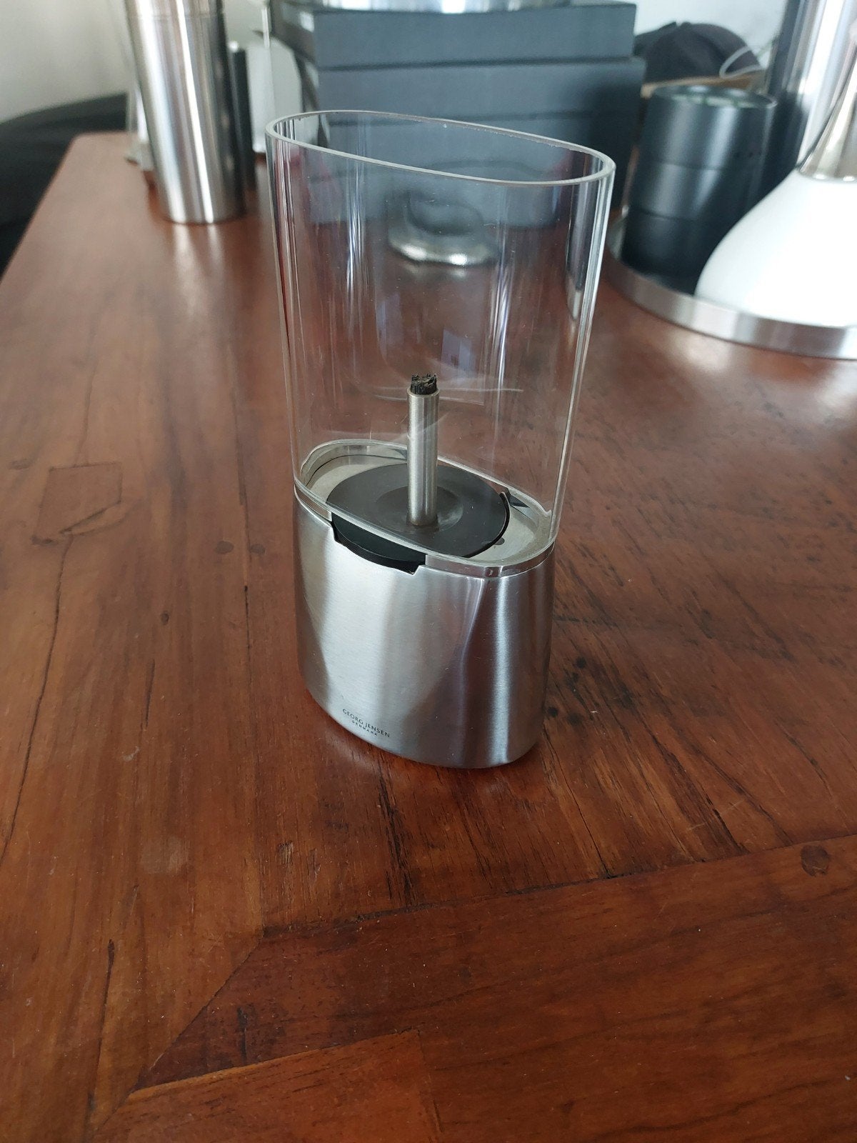 Georg Jensen Elements olielamp, Gebruikt, Ophalen of Verzenden, Metaal, Scandinavisch