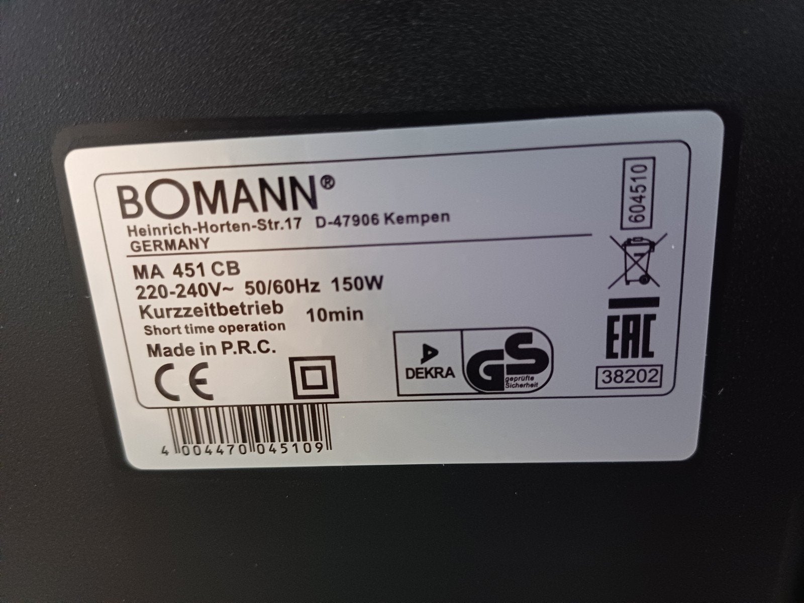 Foto 7 van Bomann MA 451 CB Allessnijder - 150W