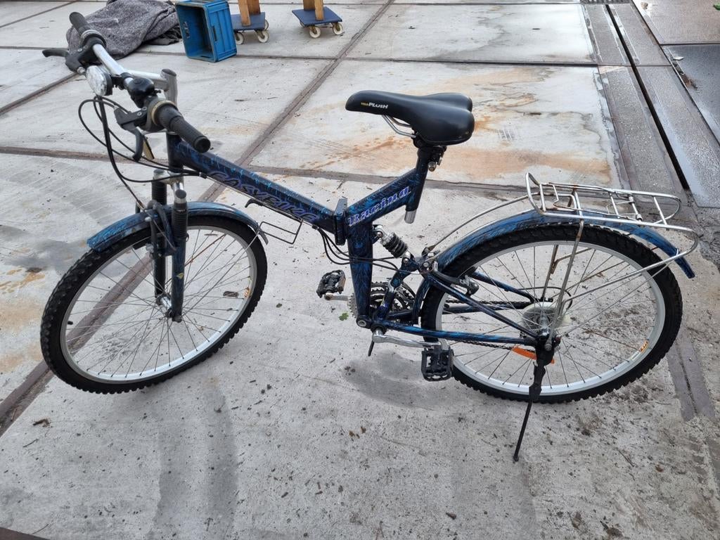 2x Mountainbike Vouwfiets met Opbergzak, Fietsen en Brommers, 20 inch of meer, Gebruikt, Velgrem, Versnellingen
