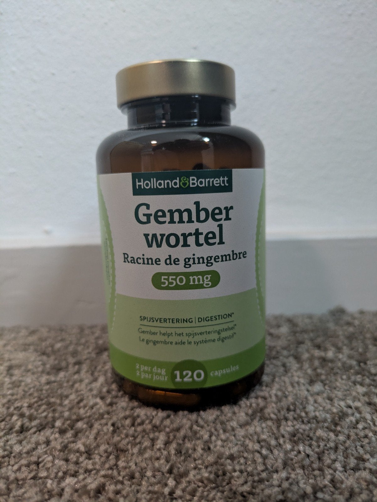 Holland & Barrett Gemberwortel 550mg - 120 capsules, Ophalen of Verzenden, Nieuw, Overige typen