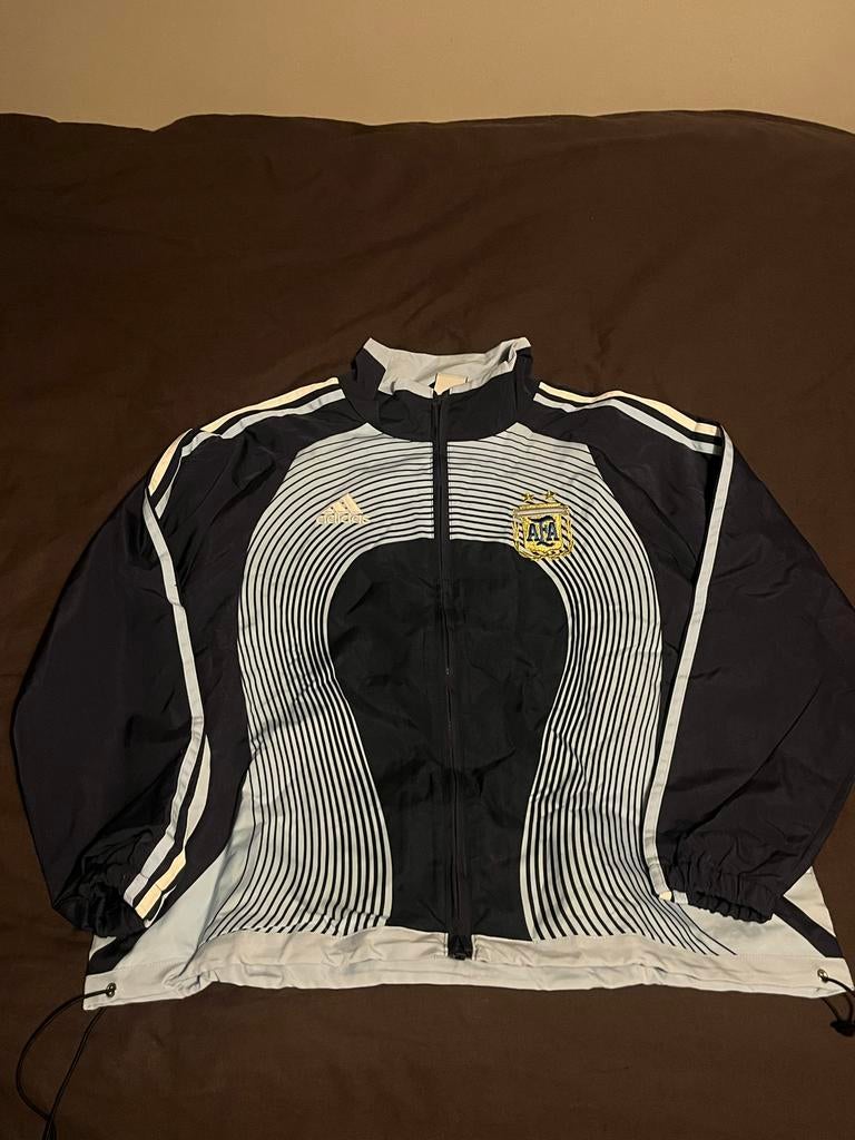Adidas Argentinië Trainingsjack - Zwart/Grijs, Zwart, Overige maten, Ophalen of Verzenden, Zo goed als nieuw