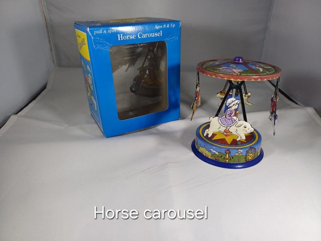 Blikken speelgoed Horse carousel, Ophalen of Verzenden