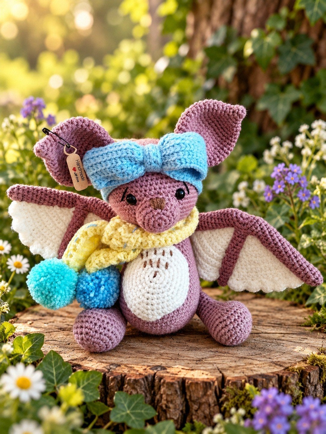 Nieuwe zelfgehaakte knuffel. Lieve vleermuis., Hobby en Vrije tijd, Ophalen of Verzenden, Zo goed als nieuw, Haken, Overige typen