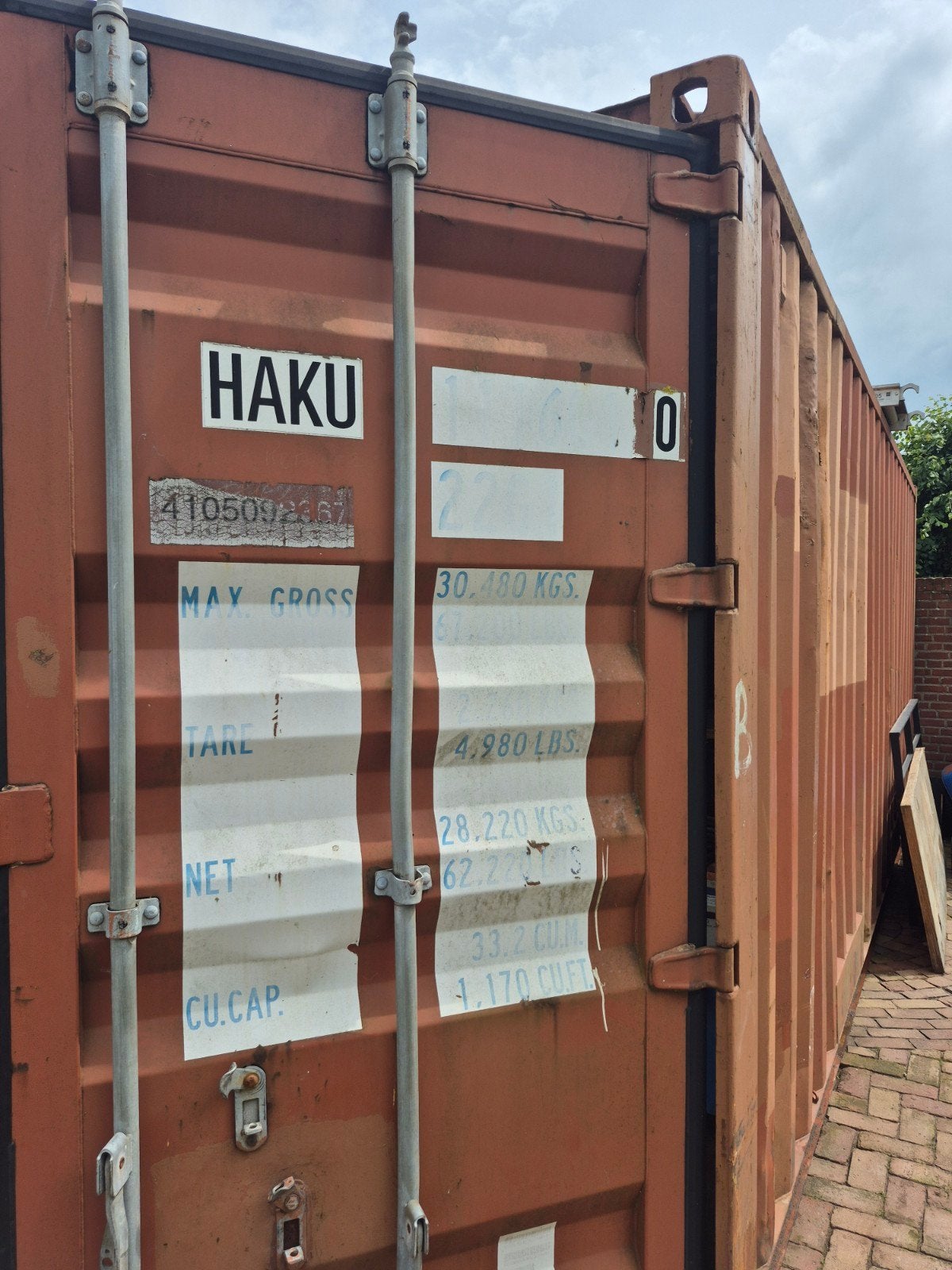 Gevulde zeecontainer met gereedschap en werkbanken, Ophalen of Verzenden, Gebruikt