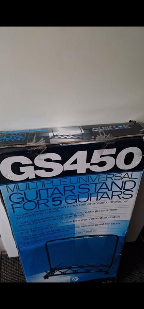 Quik Lok GS450 Gitaarstandaard voor 5 gitaren, Ophalen, Nieuw, Overige typen