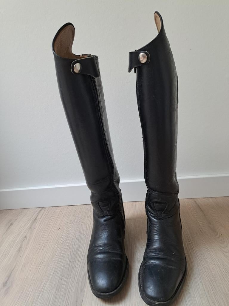 Derby rijlaarzen maat 37 leer zwart, Dieren en Toebehoren, Paardrijkleding, Gebruikt, Dames, Schoeisel, Dressuur, Ophalen