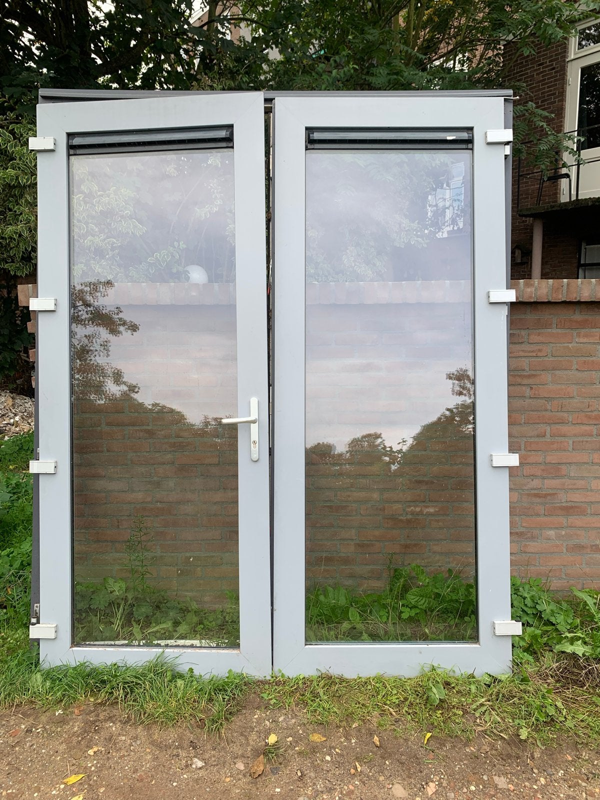 Tuindeur pui - 240 x 20 cm - Lichte gebruikssporen, Ophalen, Gebruikt, Buitendeur, Glas