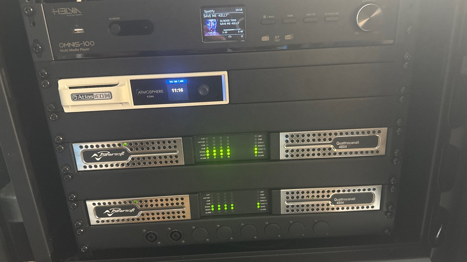 Powersoft Q4804DSP, Ophalen of Verzenden, Zo goed als nieuw, Audio