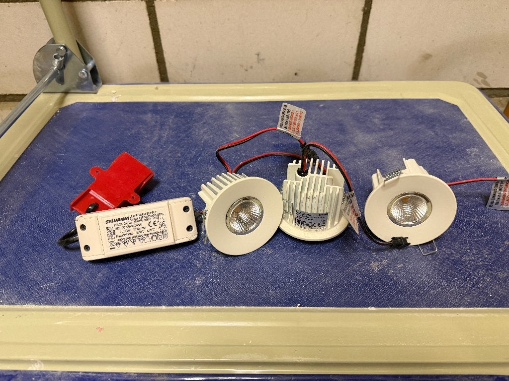 9 inbouw LED spotjes, Huis en Inrichting, Lampen | Spots, Overige materialen, Gebruikt, Overige merken, Ophalen of Verzenden