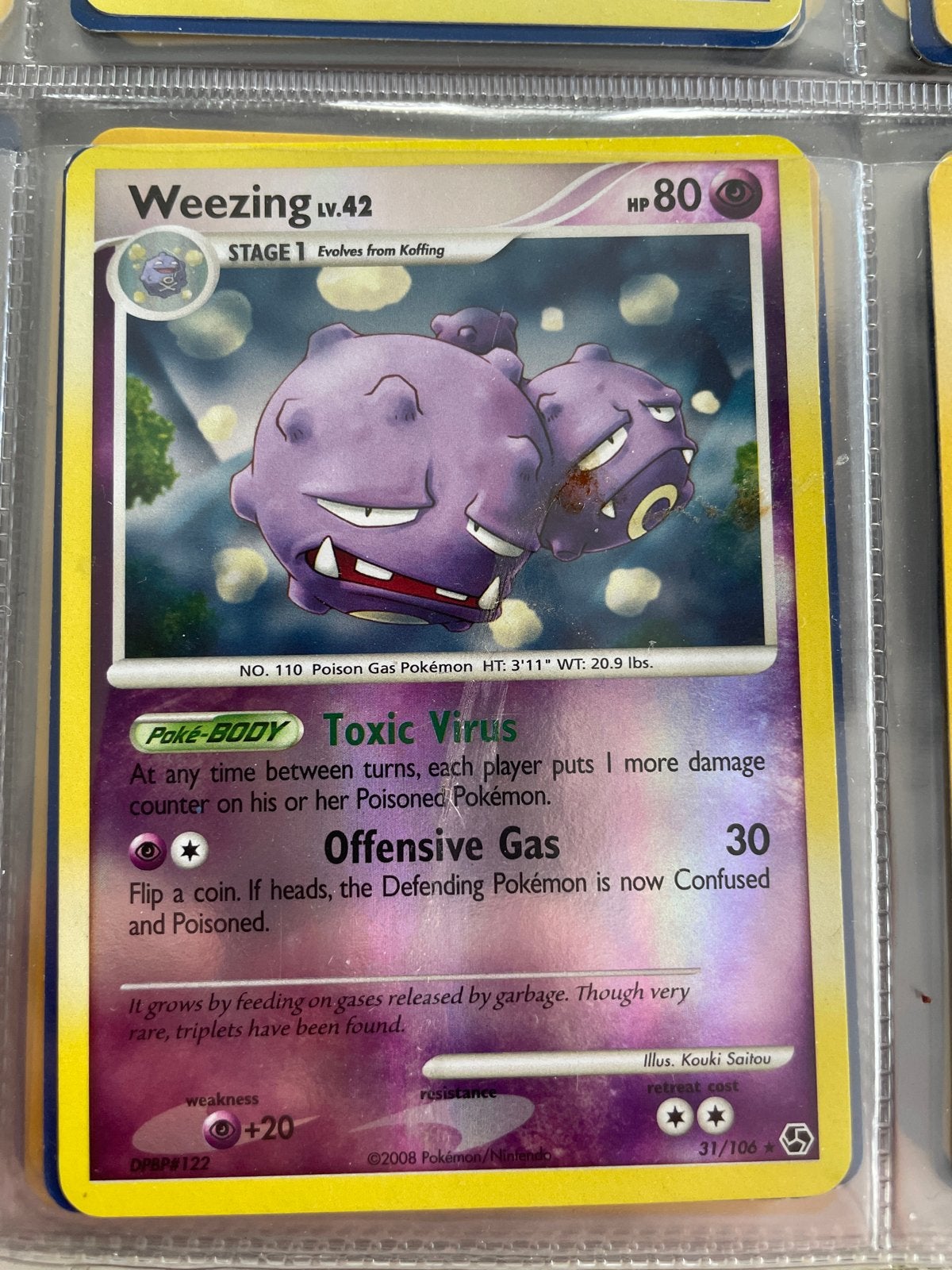Pokémon Kaart Weezing LV.42 (31/106) - Toxic Virus, Ophalen, Gebruikt, Losse kaart