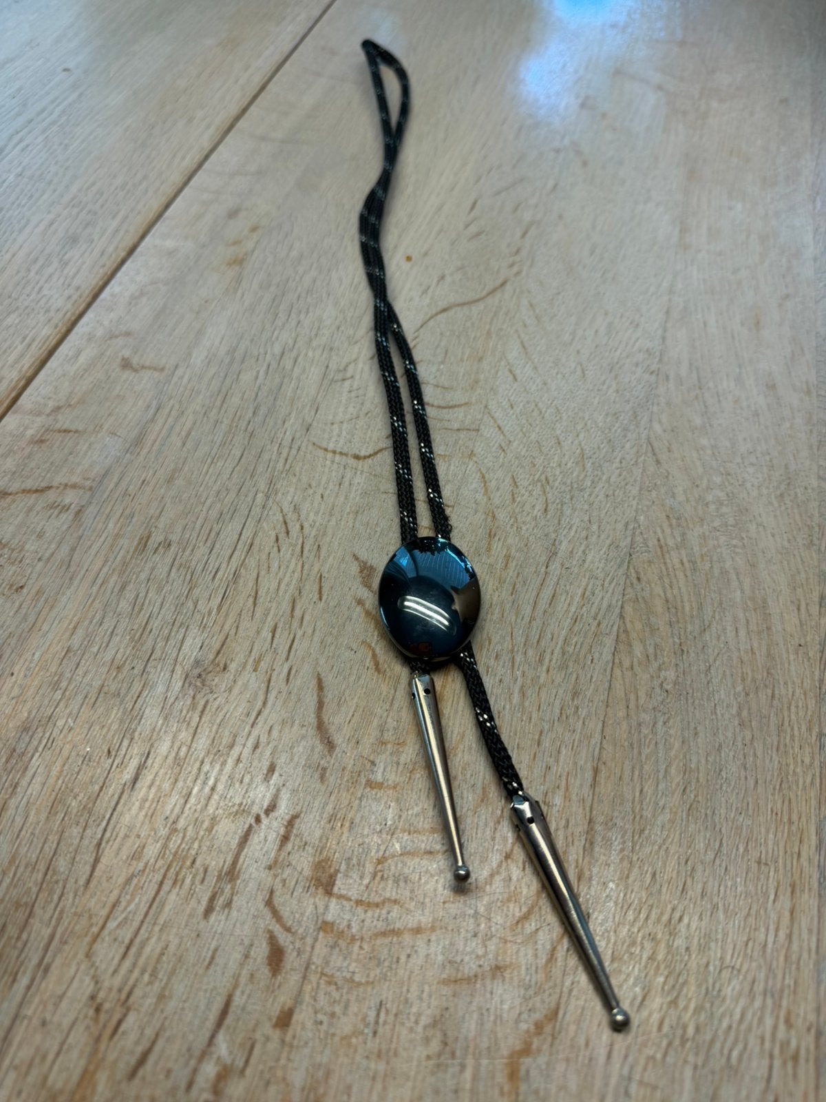 Ketting met o.a hematiet hanger, Sieraden, Tassen en Uiterlijk, Kettingen, Ophalen of Verzenden, Zo goed als nieuw, Zwart, Steen of Mineraal