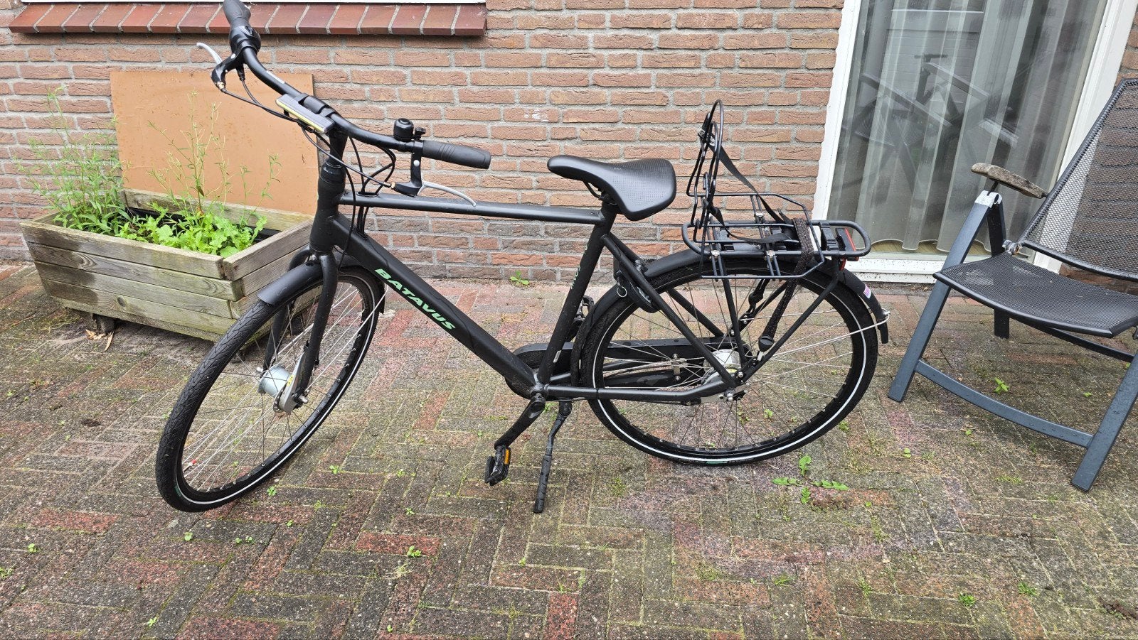 Batavus fiets met voordrager en versnellingen, Ophalen, Velgrem, Versnellingen, Batavus