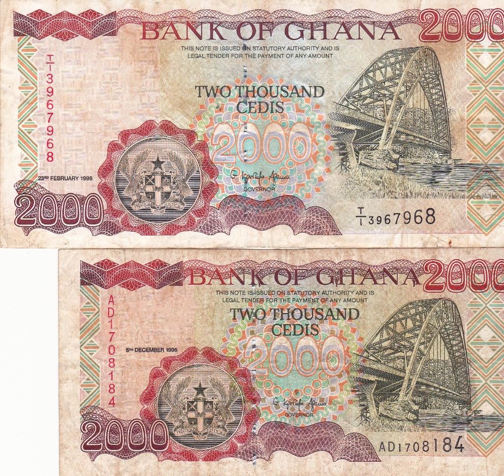 BANK OF GHANA 1996      2000 en 2000 CEDIS, Ophalen of Verzenden, Overige landen