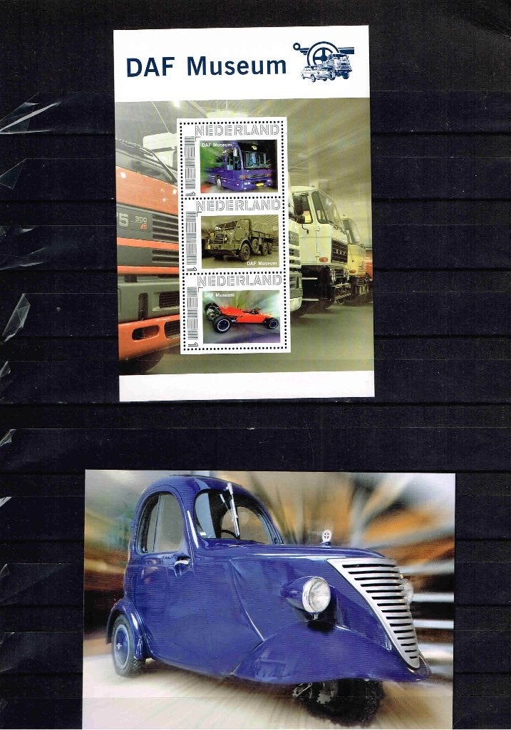 Daf Museum vel 3 persoonlijke zegels 1 & 3 kaarten/65.4, Ophalen of Verzenden, Na 1940, Postfris
