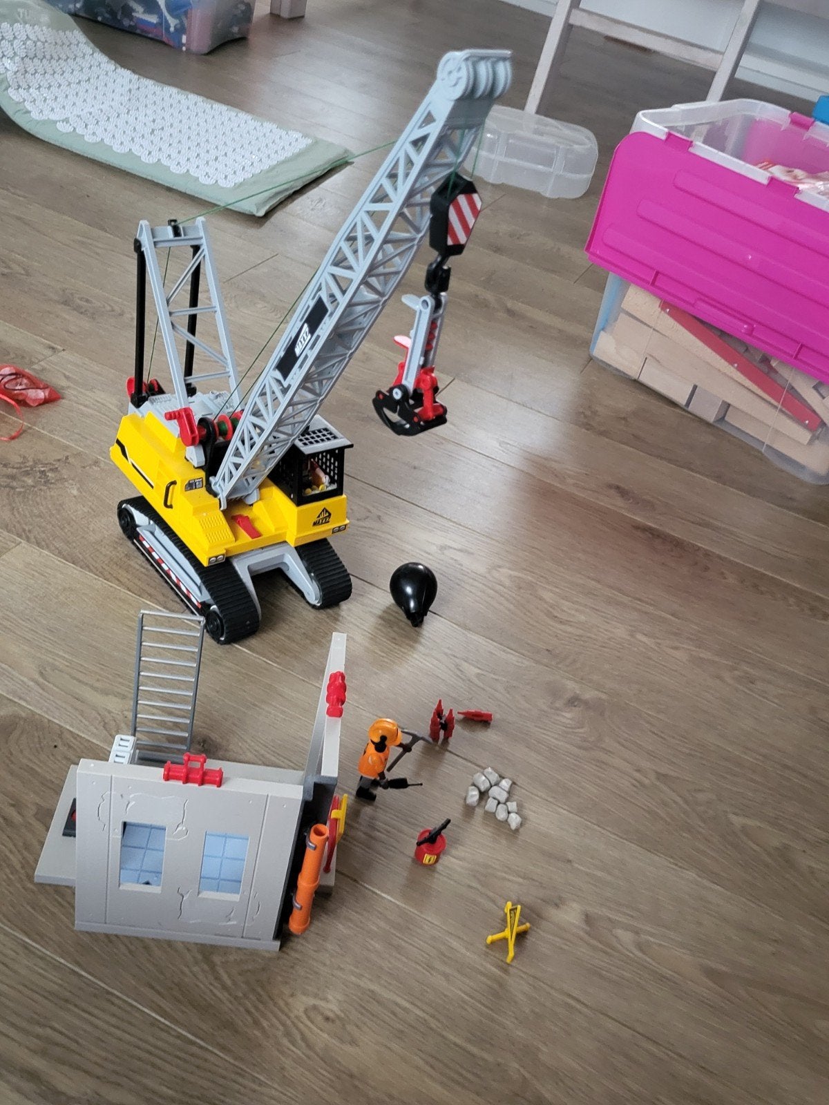 Playmobil 70442 city action kabelgraafmachine met bouwonderd, Ophalen, Gebruikt