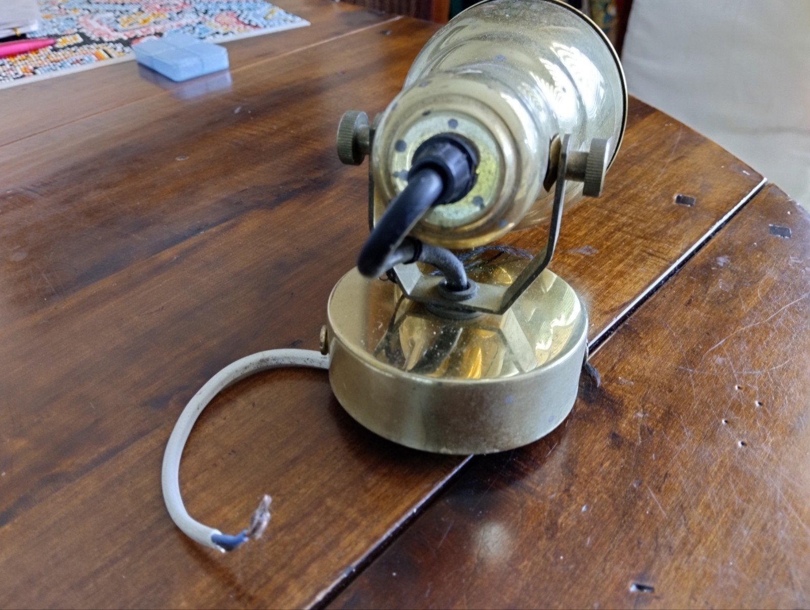 Vintage messing scheepslampje / wandlampje, Ophalen of Verzenden