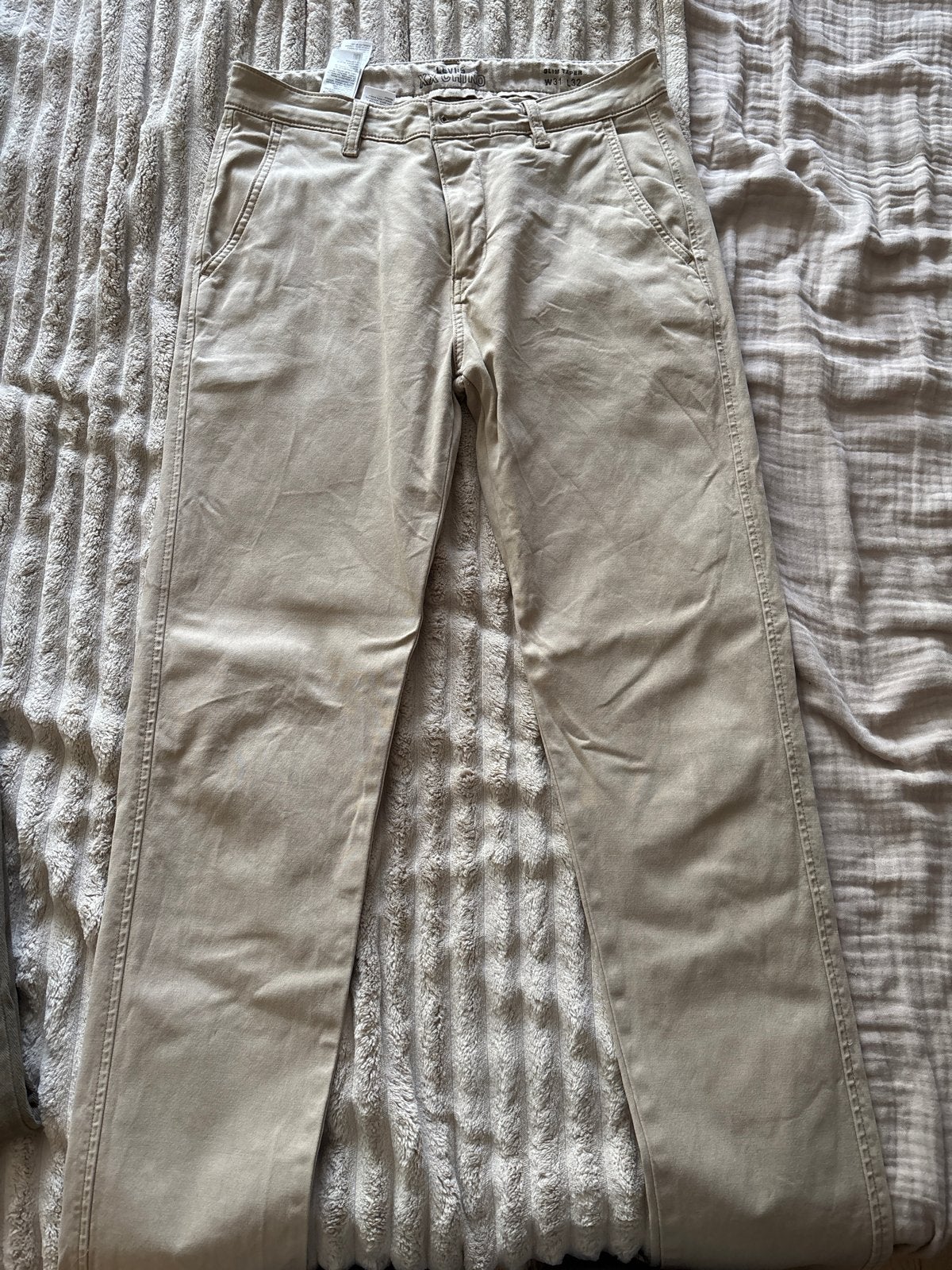 Levi's XX Chino Slim Taper Broek - Beige W31 L32, Ophalen of Verzenden, Zo goed als nieuw, Overige maten, Beige