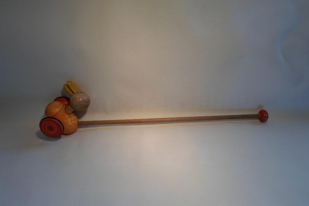 Vintage Push Along Toy Eend, Antiek en Kunst, Antiek | Speelgoed, Ophalen of Verzenden