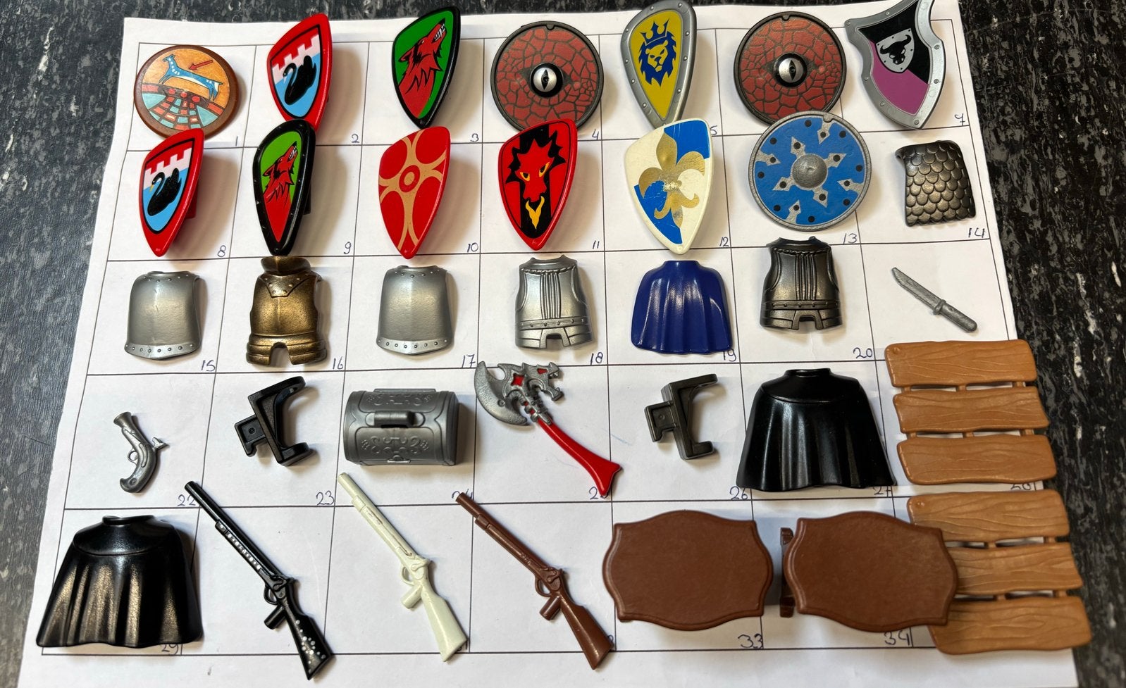 Playmobil Losse Onderdelen: Wapens, Schilden & Accessoires, Ophalen of Verzenden, Zo goed als nieuw, Losse onderdelen