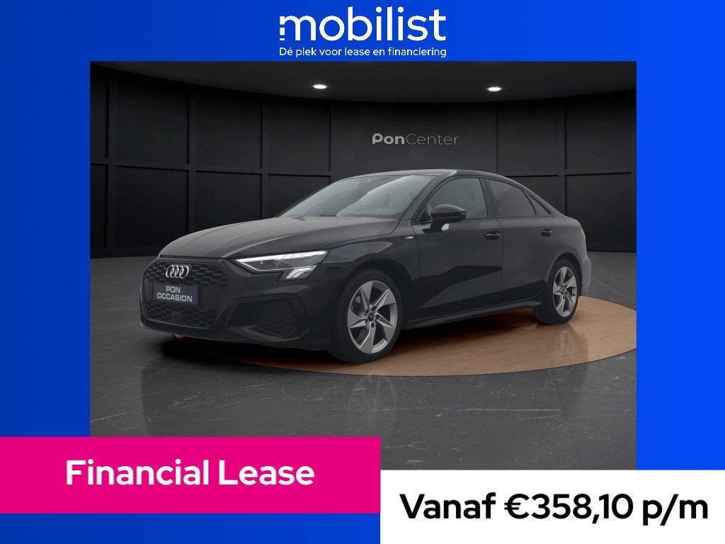 Audi A3 Limousine 30 TFSI S edition (bj 2023, automaat), Automatische klimaatregeling, Gebruikt, 680 kg, Zwart