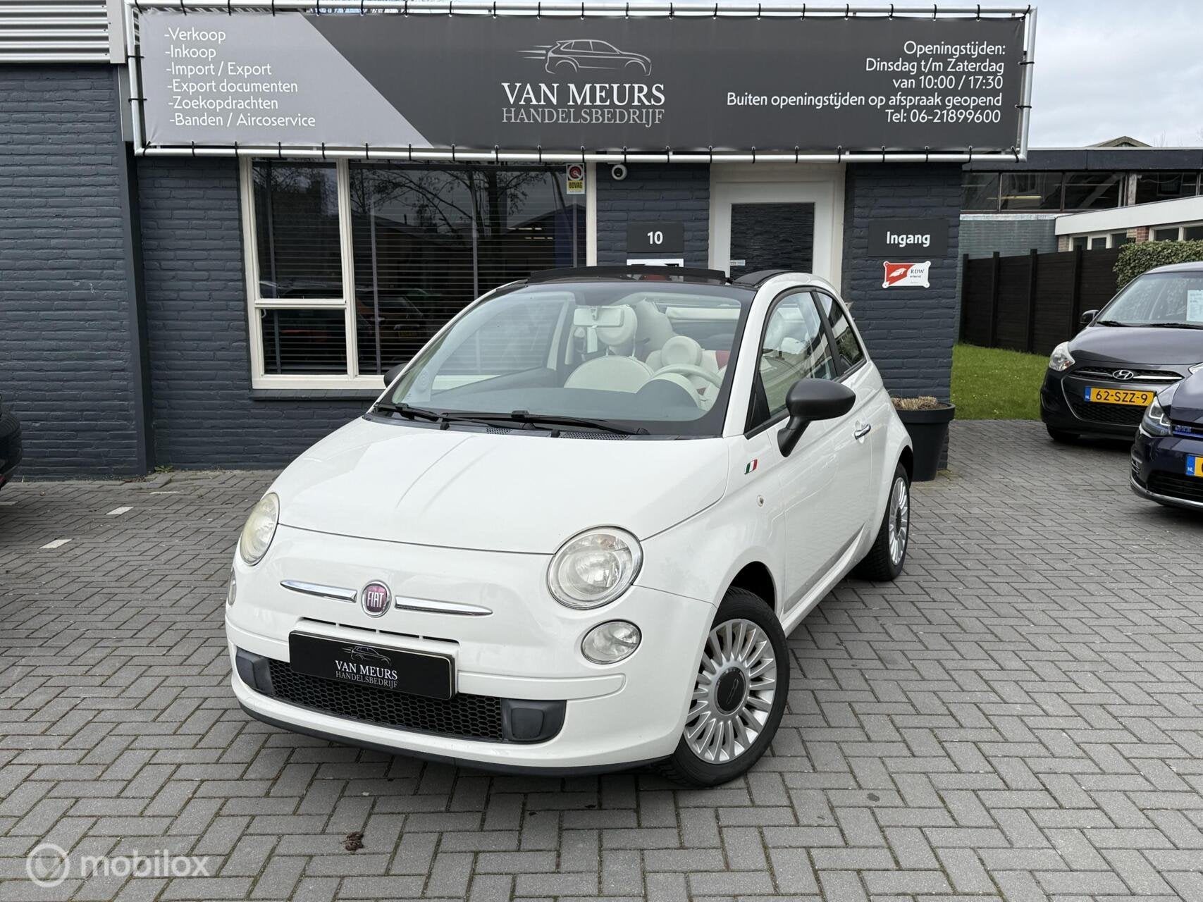 Fiat 500 1.2 Lounge, cabrio, Lmv, apk 09-2027, Auto's, Euro 5, Stof, Gebruikt, 4 cilinders