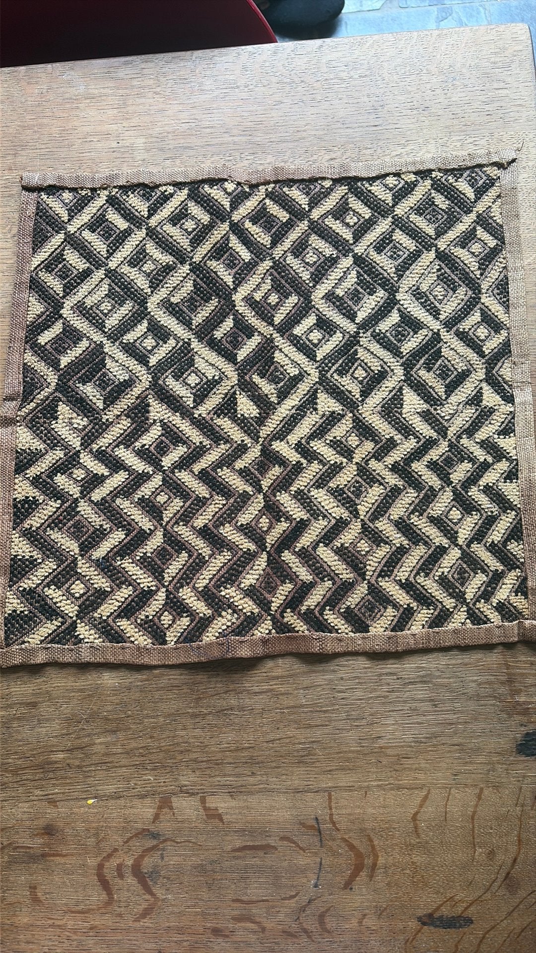 Kuba Shoowa textiel Raffia kleedje Congo, Antiek en Kunst, Natuurlijk materiaal, Overige typen, Handgemaakt, Ophalen of Verzenden