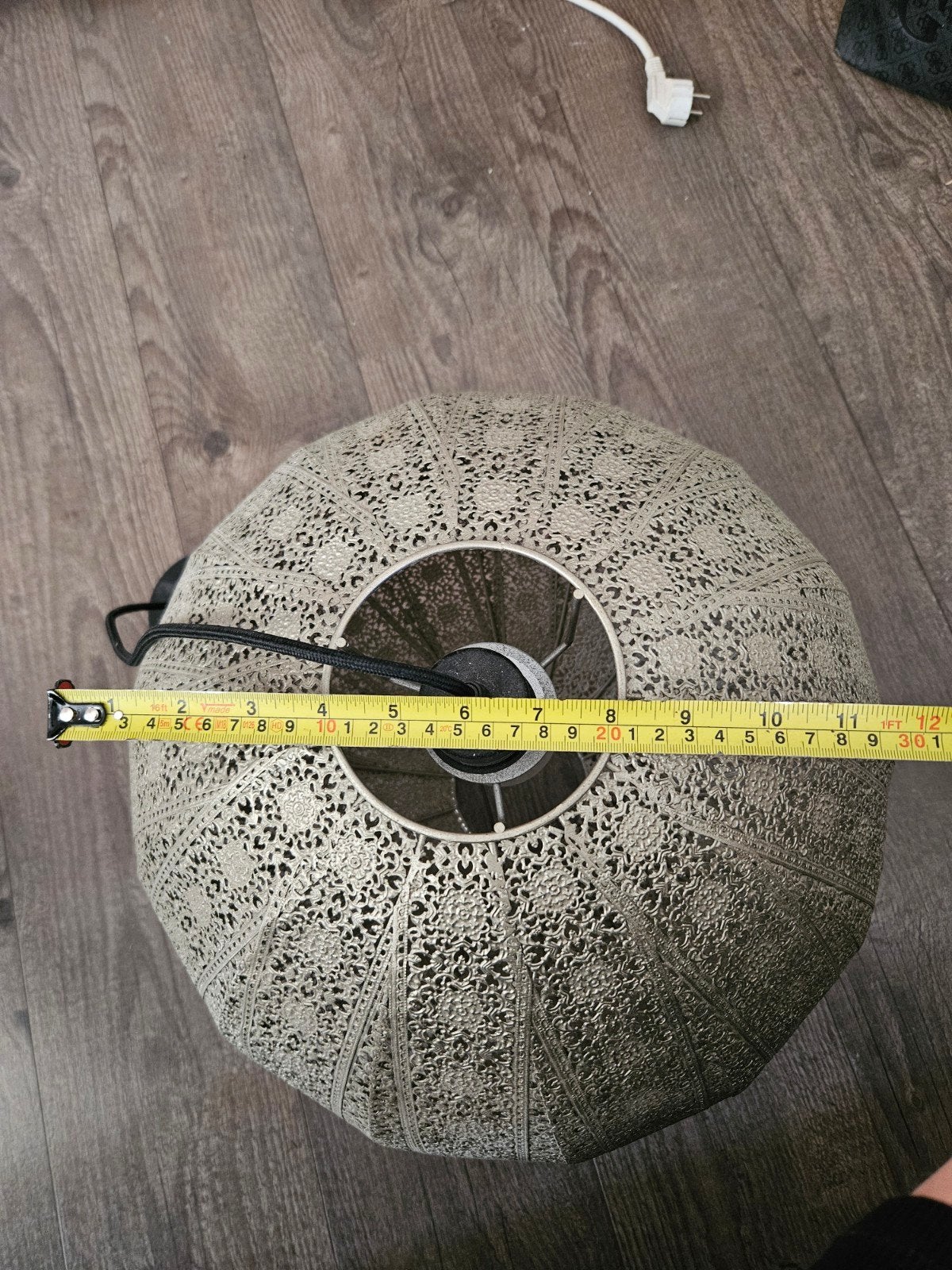 Sfeervolle hanglamp - Zilverkleurig metaal, Ophalen of Verzenden, Zo goed als nieuw, Metaal, Oosters, Bohemian