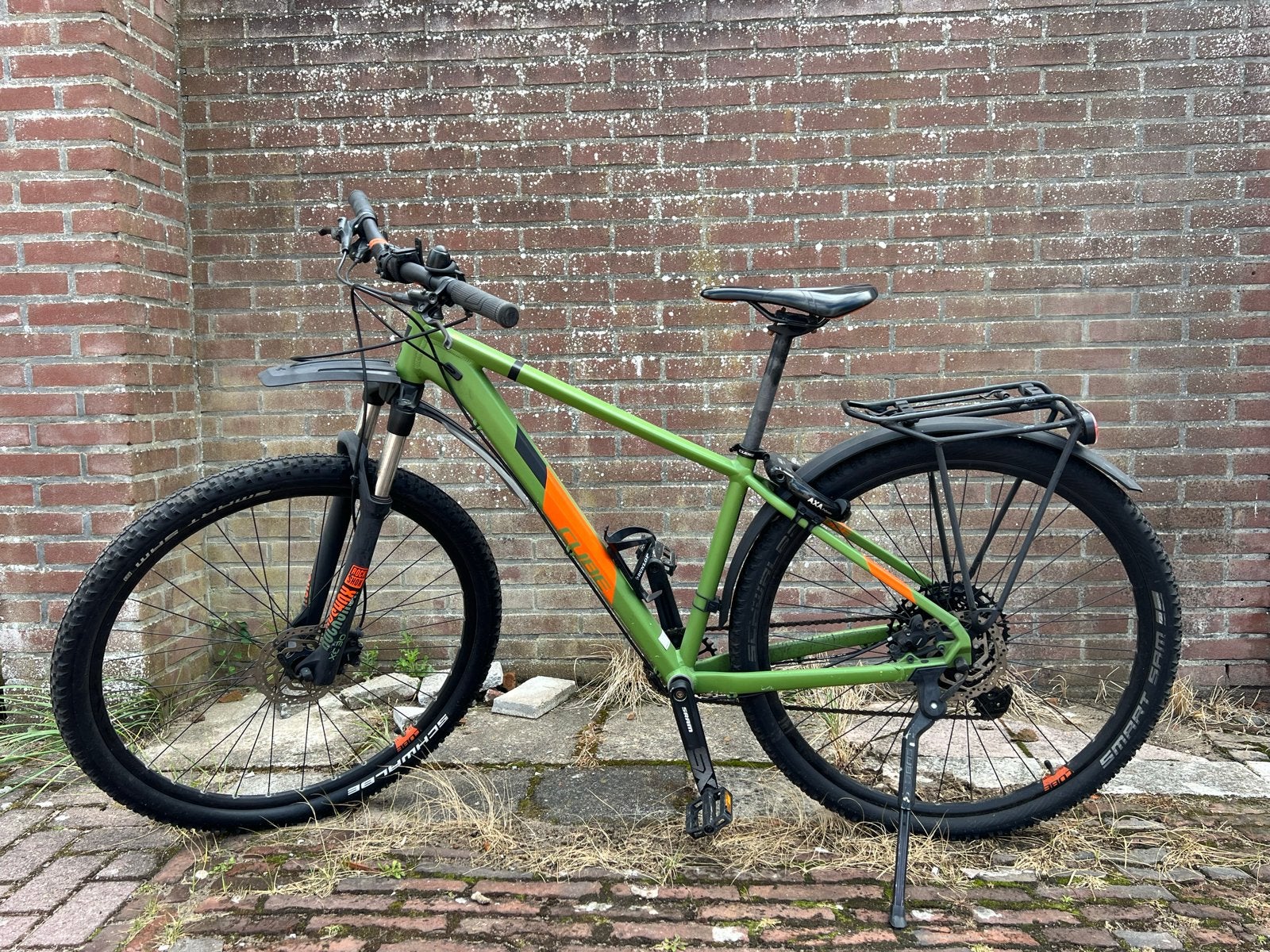 Cube Mountainbike - Groen/Oranje - Zo goed als nieuw, Hardtail, Heren, 49 tot 53 cm, Zo goed als nieuw