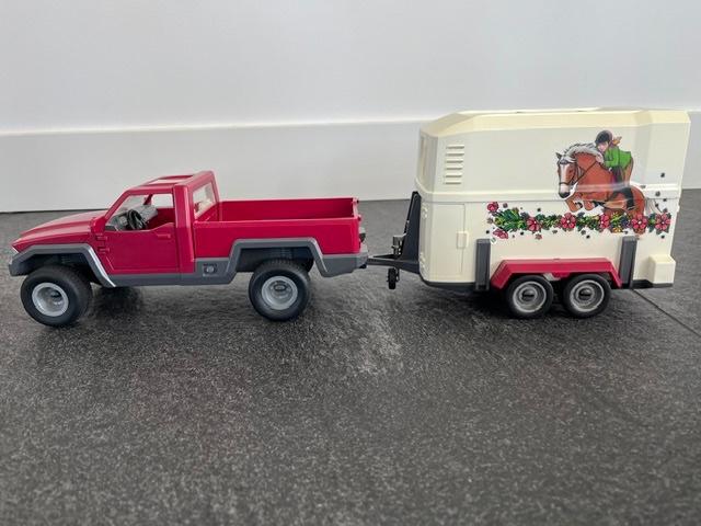 Schleich paarden 42346 pick-up met trailer, Ophalen, Gebruikt