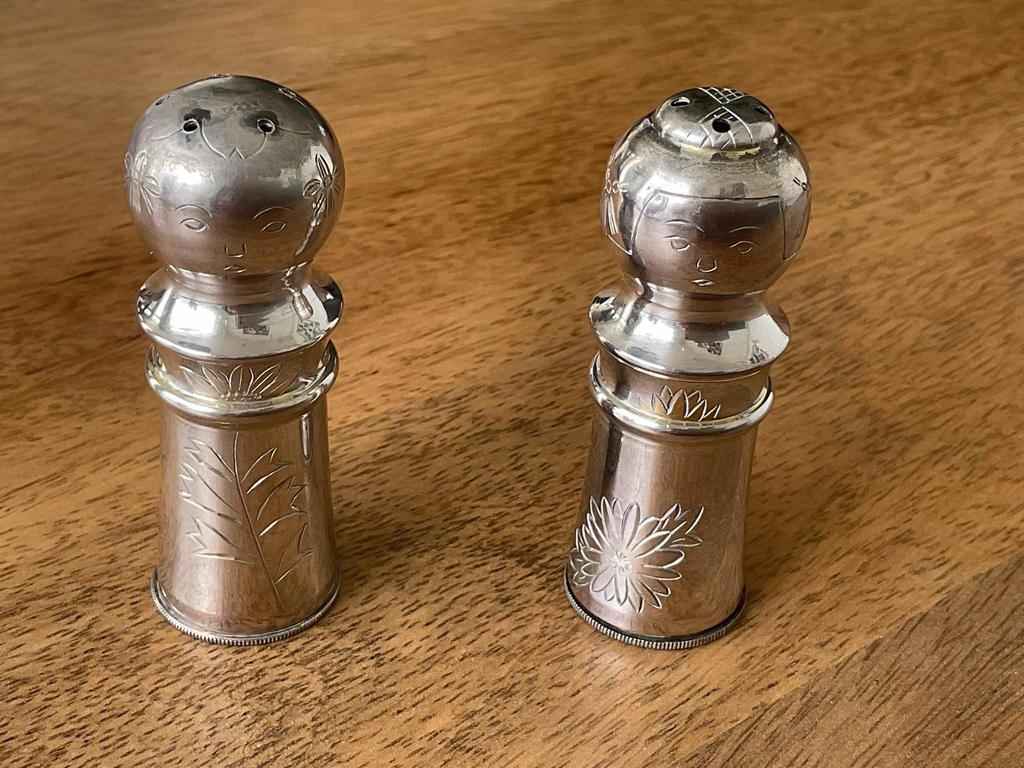 Peper en zout stel JAPAN  950 zilver., Ophalen of Verzenden, Zilver