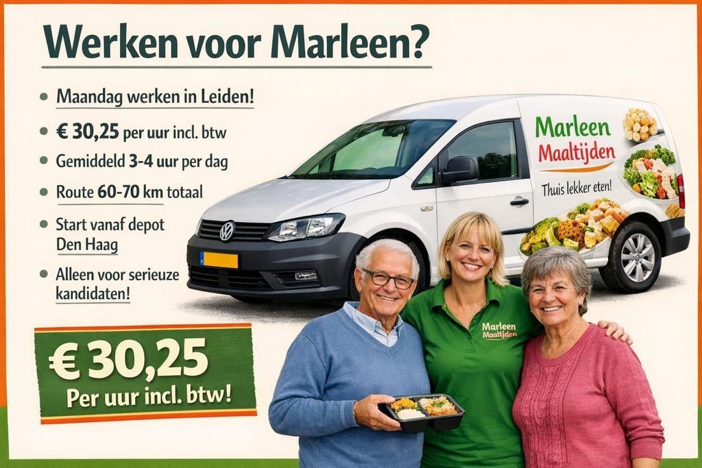 Zzp koerier den haag laden / route leiden compact / Maandag, 33 - 40 uur, Overige niveaus, Starter, Overige vormen