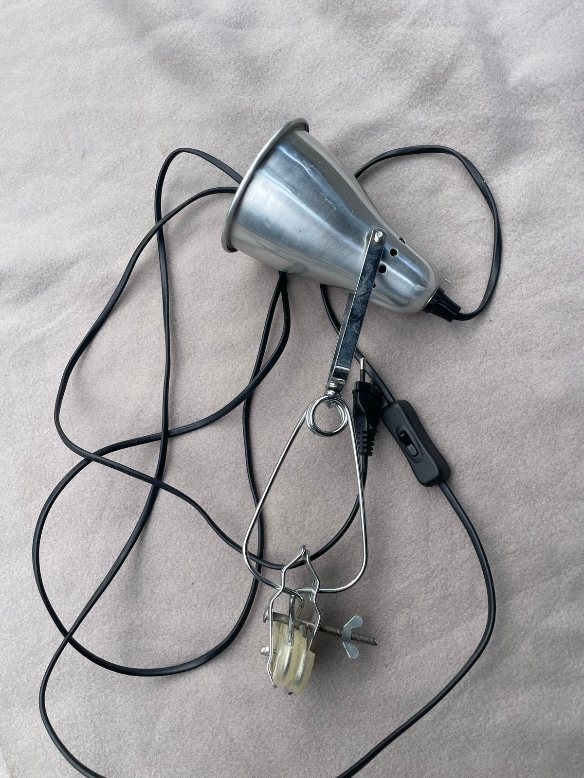 Retro IKEA klemlamp - Zilverkleurig metaal, Gebruikt, Zilver, Vintage, Metaal