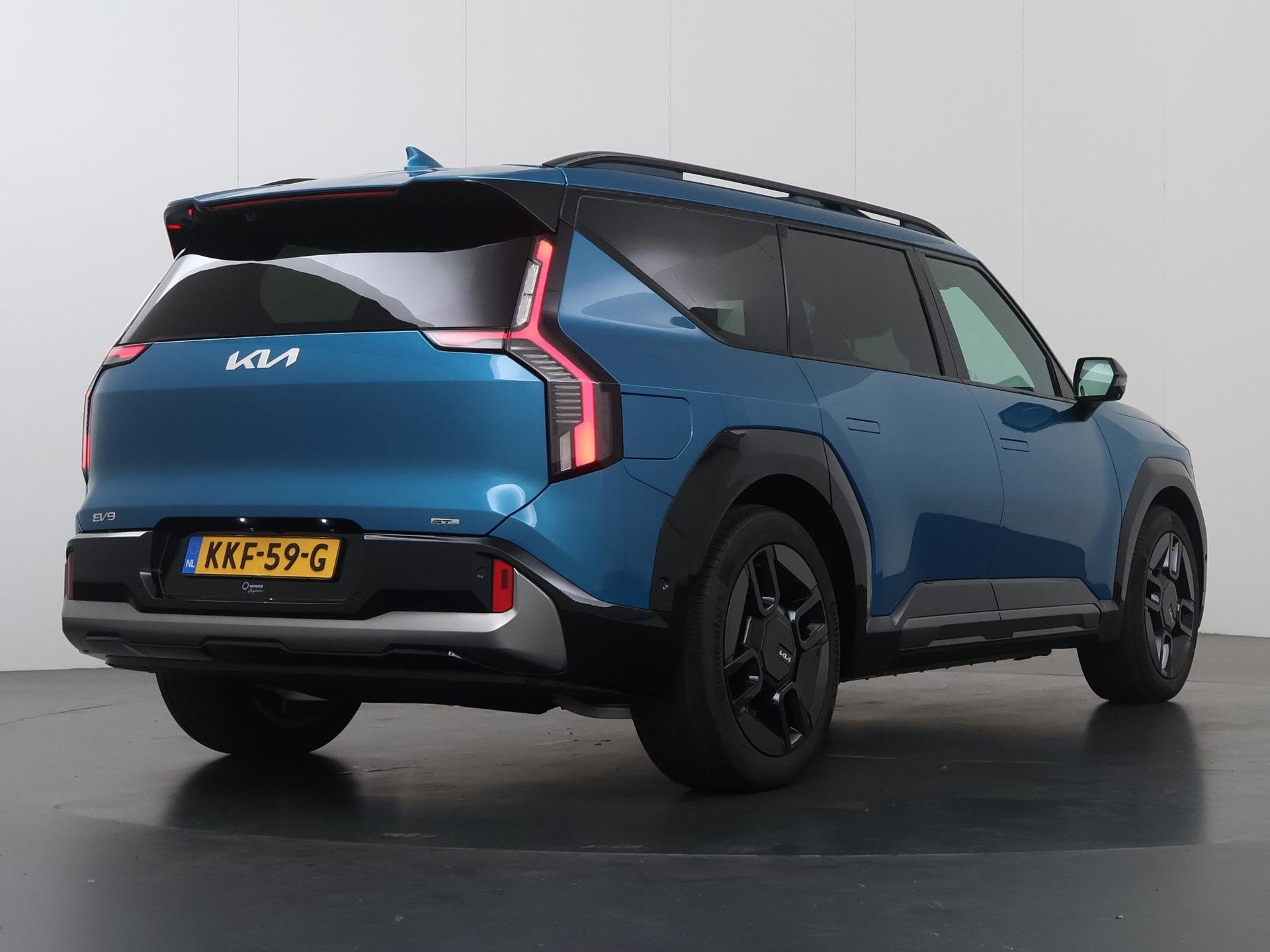 Kia EV9 GT-Line AWD 99.8 kWh | Panoramaschuifdak | LED-matri, Auto's, Automaat, Blauw, Vierwielaandrijving, 505 km